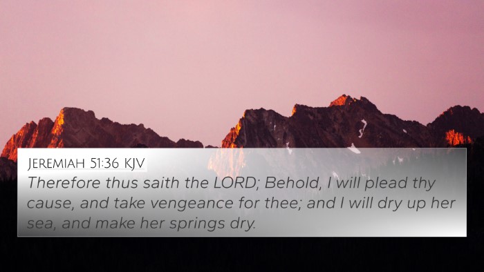 Jeremiah 51:36 KJV Bible Verse Image