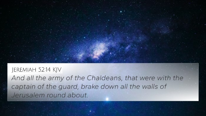 Jeremiah 52:14 KJV Bible Verse Image