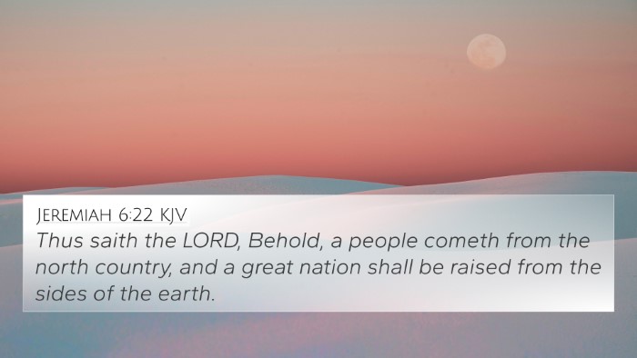 Jeremiah 6:22 KJV Bible Verse Image