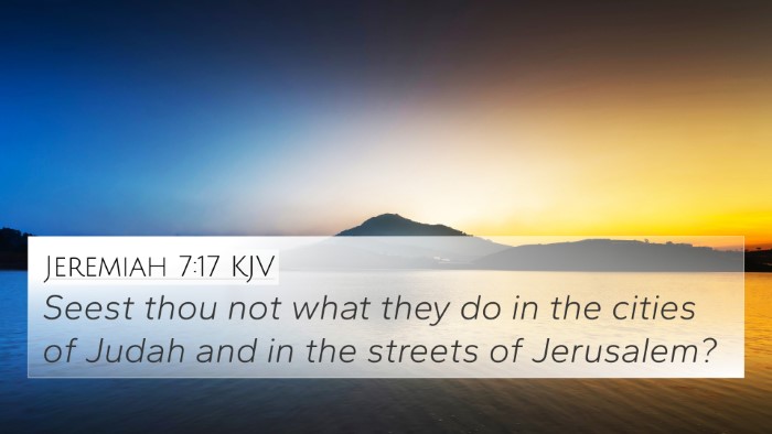 Jeremiah 7:17 KJV 4K Wallpaper - Seest thou not what they do in the cities of - 4K Wallpaper Bible Verse