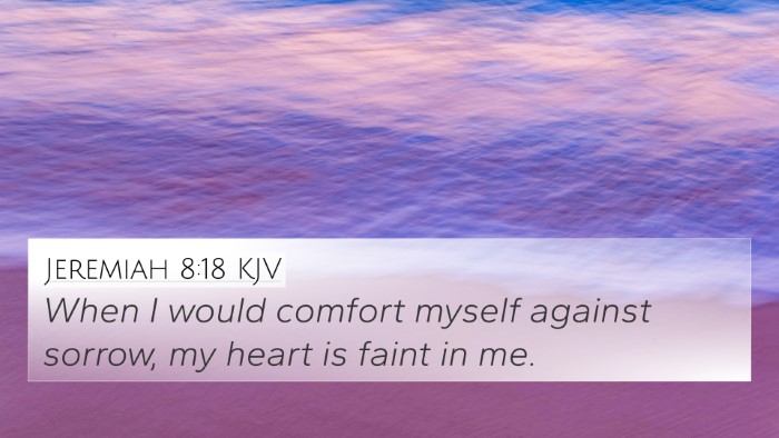 Jeremiah 8:18 KJV 4K Wallpaper - When I would comfort myself against sorrow, my - 4K Wallpaper Bible Verse