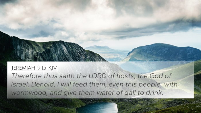 Jeremiah 9:15 KJV Bible Verse Image