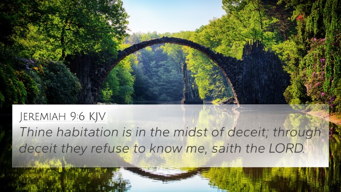 Jeremiah 9:6 KJV Bible Verse Image