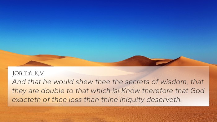 Job 11:6 KJV Bible Verse Image