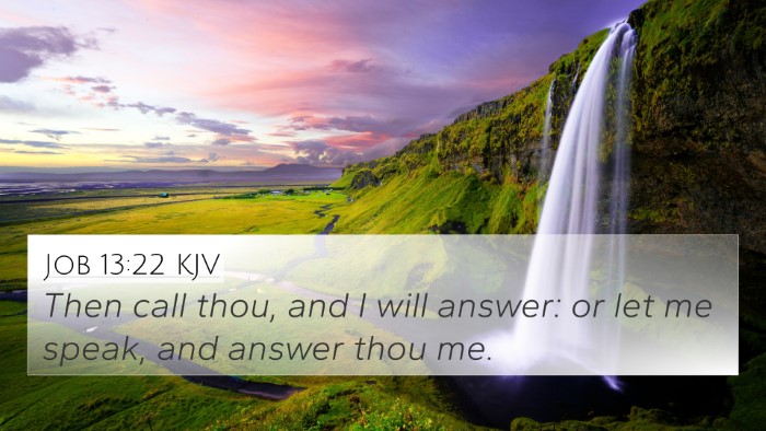 Job 13:22 KJV 4K Wallpaper - Then call thou, and I will answer: or let me - 4K Wallpaper Bible Verse