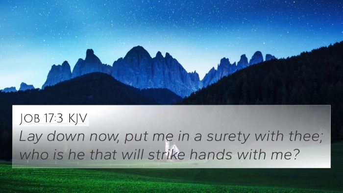Job 17:3 KJV Bible Verse Image