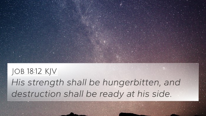 Job 18:12 KJV Bible Verse Image