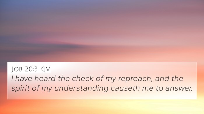 Job 20:3 KJV Bible Verse Image