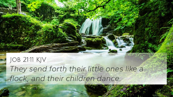 Job 21:11 KJV Bible Verse Image