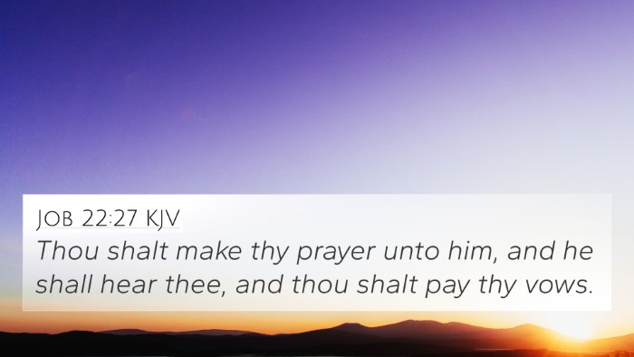 Job 22:27 KJV Bible Verse Image