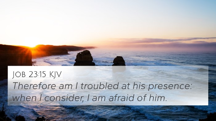 Job 23:15 KJV Bible Verse Image