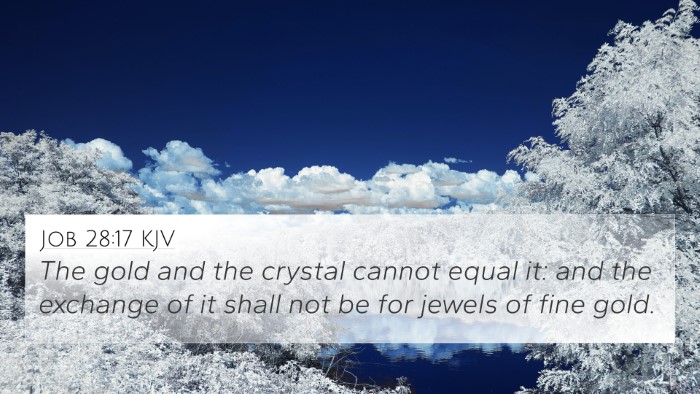 Job 28:17 KJV 4K Wallpaper - The gold and the crystal cannot equal it: and the - 4K Wallpaper Bible Verse