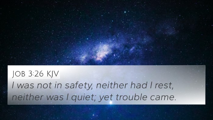 Job 3:26 KJV 4K Wallpaper - I was not in safety, neither had I rest, neither - 4K Wallpaper Bible Verse