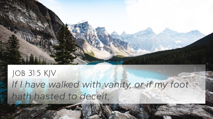 Job 31:5 KJV Bible Verse Image