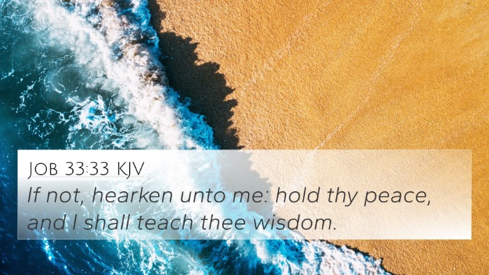 Job 33:33 KJV 4K Wallpaper - If not, hearken unto me: hold thy peace, and I - 4K Wallpaper Bible Verse