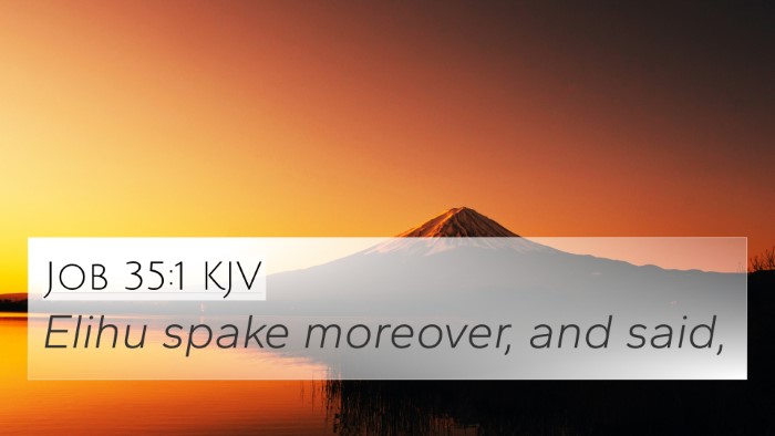 Job 35:1 KJV 4K Wallpaper - Elihu spake moreover, and - 4K Wallpaper Bible Verse