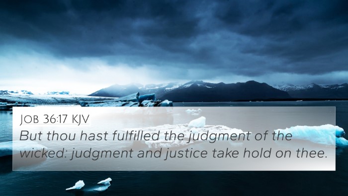 Job 36:17 KJV Bible Verse Image