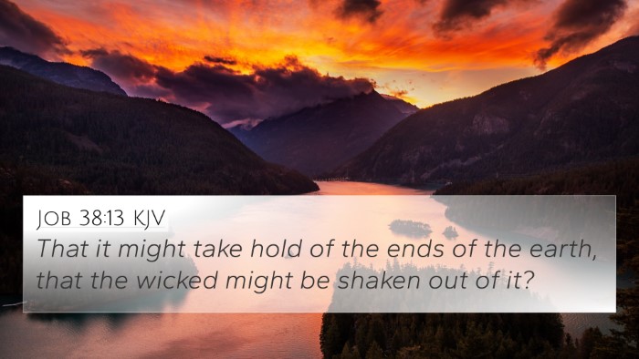 Job 38:13 KJV Bible Verse Image