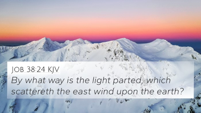 Job 38:24 KJV Bible Verse Image