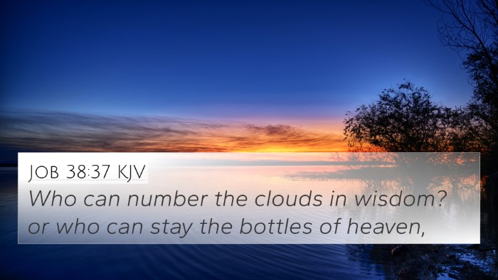 Job 38:37 KJV Bible Verse Image