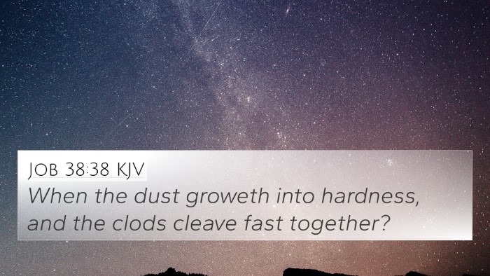 Job 38:38 KJV 4K Wallpaper - When the dust groweth into hardness, and the - 4K Wallpaper Bible Verse
