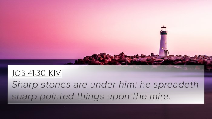 Job 41:30 KJV 4K Wallpaper - Sharp stones are under him: he spreadeth sharp - 4K Wallpaper Bible Verse