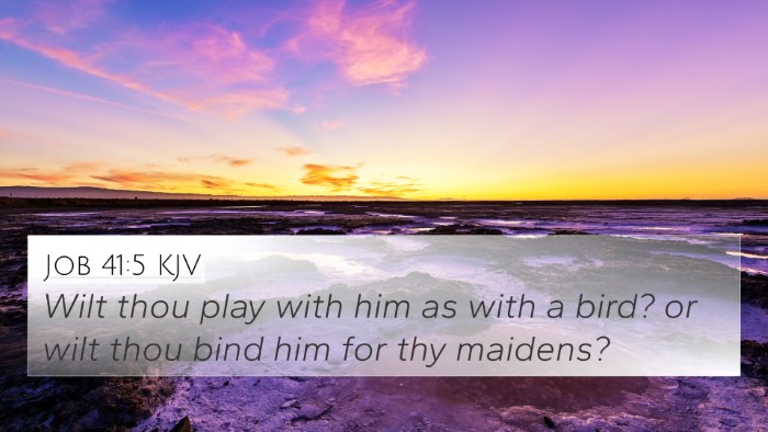 Job 41:5 KJV Bible Verse Image