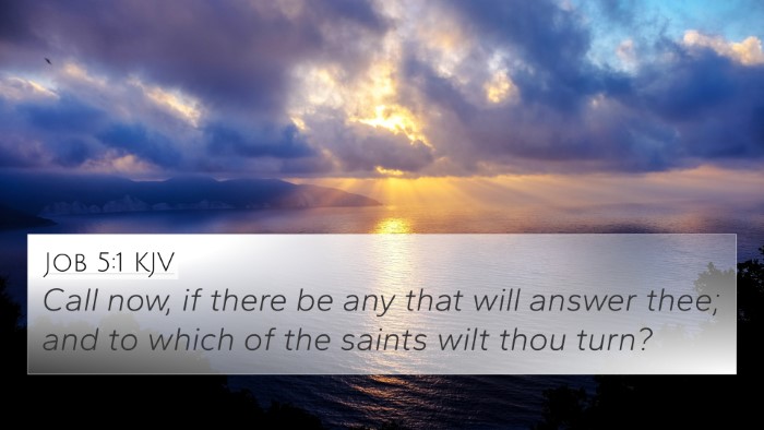 Job 5:1 KJV 4K Wallpaper - Call now, if there be any that will answer thee; - 4K Wallpaper Bible Verse