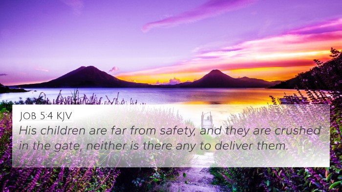 Job 5:4 KJV Bible Verse Image