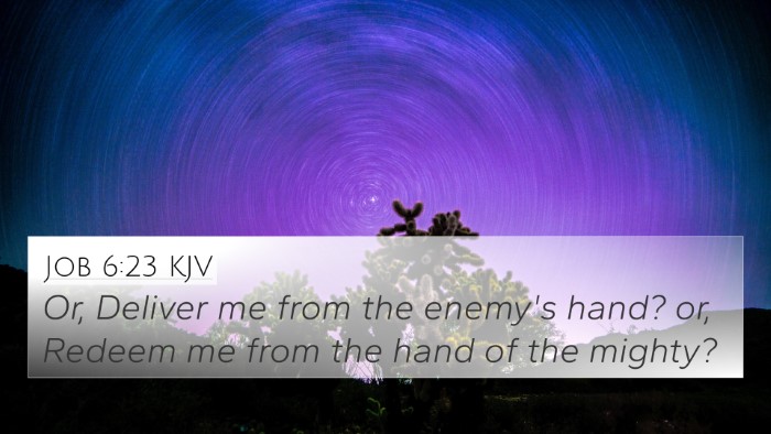 Job 6:23 KJV Bible Verse Image