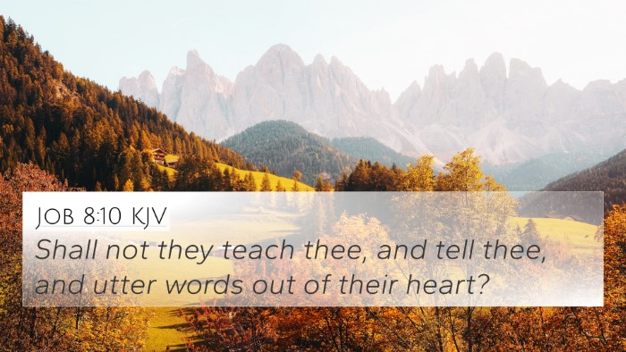 Job 8:10 KJV 4K Wallpaper - Shall not they teach thee, and tell thee, and - 4K Wallpaper Bible Verse