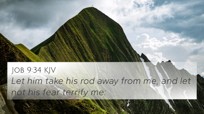 Job 9:34 KJV Bible Verse Image