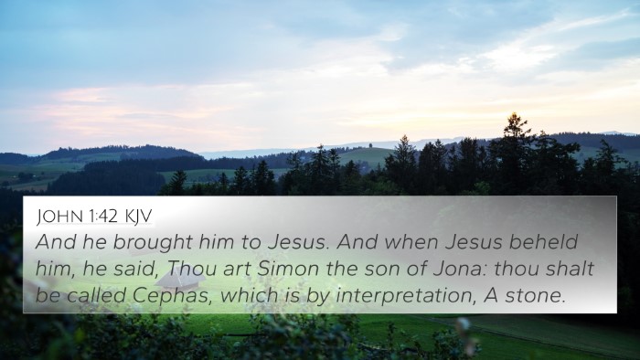 John 1:42 KJV Bible Verse Image