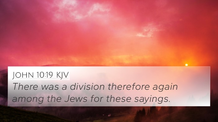 John 10:19 KJV 4K Wallpaper - There was a division therefore again among the - 4K Wallpaper Bible Verse