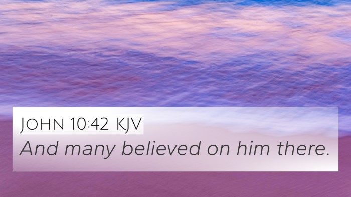 John 10:42 KJV 4K Wallpaper - And many believed on him - 4K Wallpaper Bible Verse