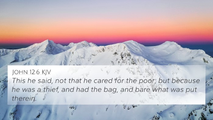 John 12:6 KJV Bible Verse Image