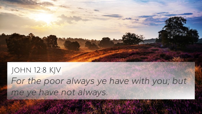 John 12:8 KJV Bible Verse Image