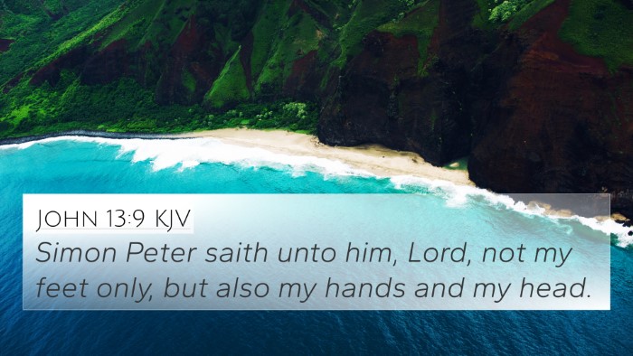 John 13:9 KJV 4K Wallpaper - Simon Peter saith unto him, Lord, not my feet - 4K Wallpaper Bible Verse
