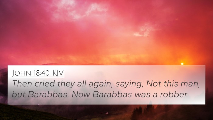 John 18:40 KJV Bible Verse Image