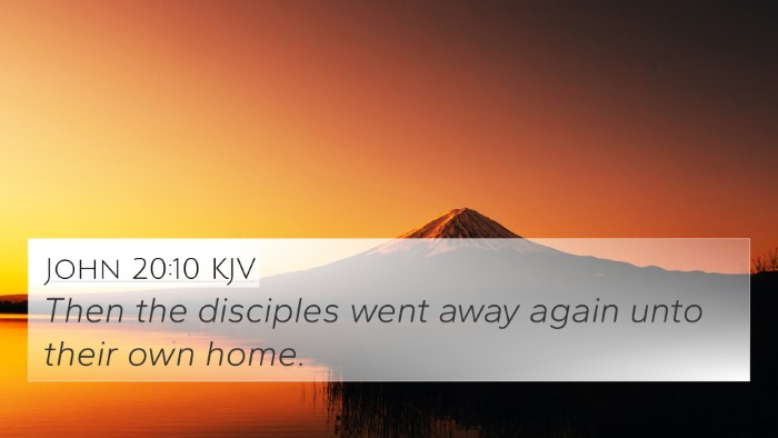John 20:10 KJV 4K Wallpaper - Then the disciples went away again unto their own - 4K Wallpaper Bible Verse