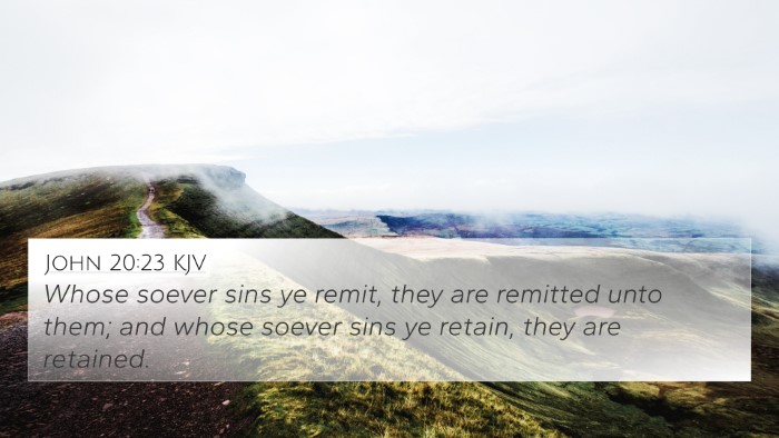 John 20:23 KJV Bible Verse Image