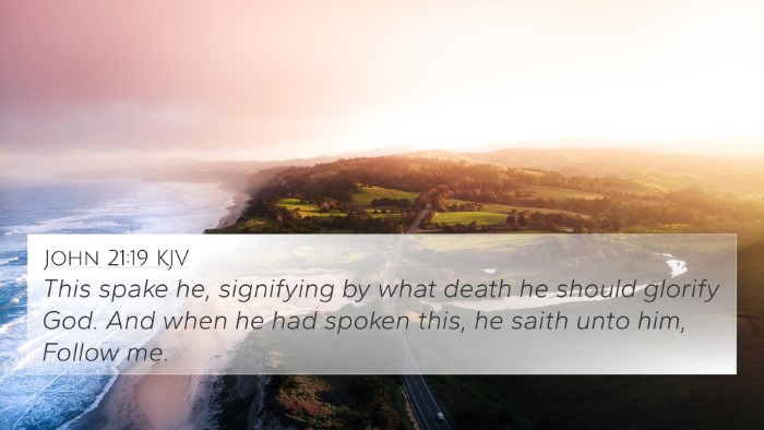 John 21:19 KJV Bible Verse Image