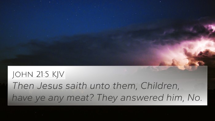 John 21:5 KJV Bible Verse Image