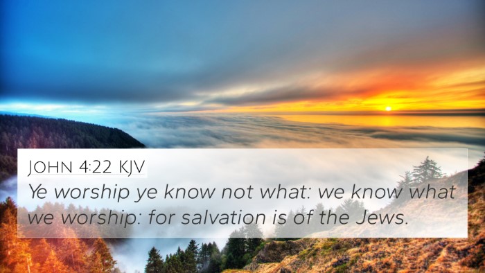 John 4:22 KJV Bible Verse Image