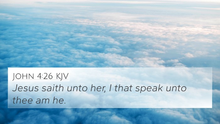 John 4:26 KJV 4K Wallpaper - Jesus saith unto her, I that speak unto thee am - 4K Wallpaper Bible Verse