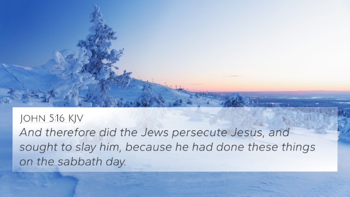 John 5:16 KJV Bible Verse Image