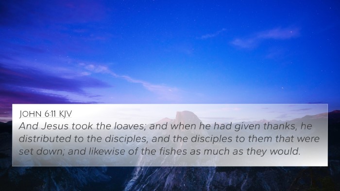 John 6:11 KJV Bible Verse Image