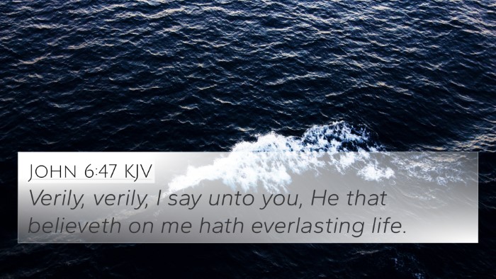 John 6:47 KJV Bible Verse Image