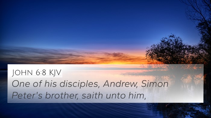 John 6:8 KJV Bible Verse Image