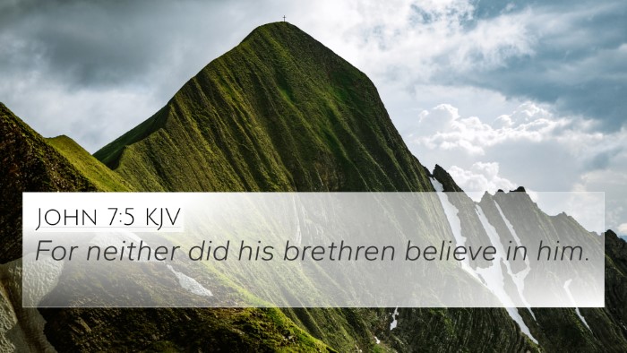 John 7:5 KJV Bible Verse Image